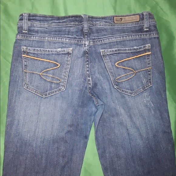 SEVEN7 Distressed Patch Jeans - Picture 7 of 8